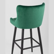 Стул барный Stool Group Ститч велюр изумрудный, обивка из мебельной велюровой ткани