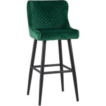Стул барный Stool Group Ститч велюр изумрудный, обивка из мебельной велюровой ткани