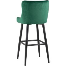 Стул барный Stool Group Ститч велюр изумрудный, обивка из мебельной велюровой ткани