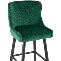 Стул барный Stool Group Ститч велюр изумрудный, обивка из мебельной велюровой ткани