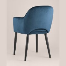 Стул Stool Group Венера сине-зеленый, мебельная ткань велюр, металлические черные ножки