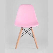 Стул Stool Group Eames DSW розовый, литой полипропилен, стальной каркас, массив бука