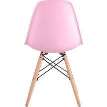 Стул Stool Group Eames DSW розовый, литой полипропилен, стальной каркас, массив бука