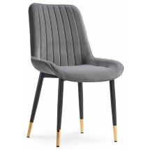 Стул на металлокаркасе Seda-1 dark gray / black / gold
