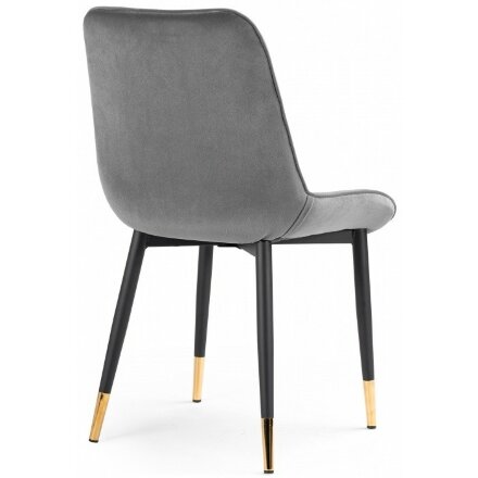 Стул на металлокаркасе Seda-1 dark gray / black / gold 