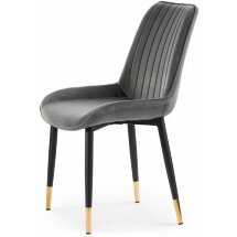 Стул на металлокаркасе Seda-1 dark gray / black / gold