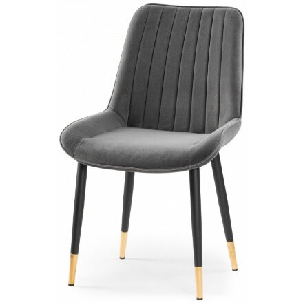 Стул на металлокаркасе Seda-1 dark gray / black / gold 