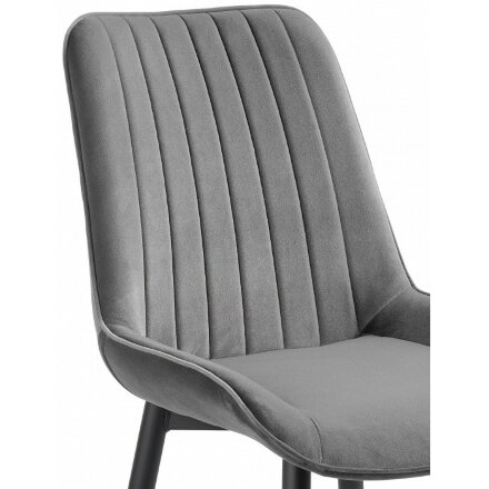 Стул на металлокаркасе Seda-1 dark gray / black / gold 