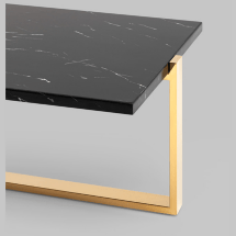 Журнальный столик Stool Group Тоби 109*66 черный мрамор сталь золото