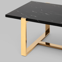 Журнальный столик Stool Group Тоби 109*66 черный мрамор сталь золото