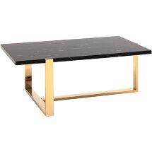Журнальный столик Stool Group Тоби 109*66 черный мрамор сталь золото