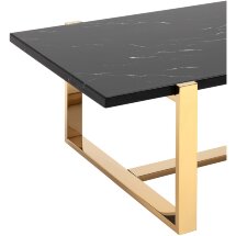 Журнальный столик Stool Group Тоби 109*66 черный мрамор сталь золото