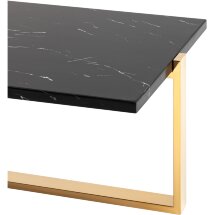 Журнальный столик Stool Group Тоби 109*66 черный мрамор сталь золото