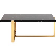 Журнальный столик Stool Group Тоби 109*66 черный мрамор сталь золото