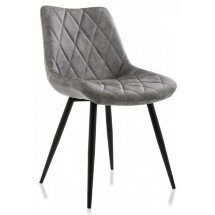 Стул на металлокаркасе Fox black / grey