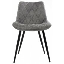 Стул на металлокаркасе Fox black / grey