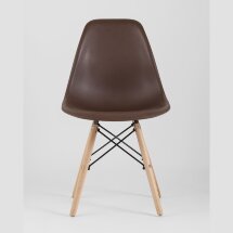Стул Stool Group DSW коричневый, литой полипропилен, стальной каркас, массив бука, 4 шт.