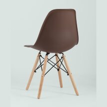 Стул Stool Group DSW коричневый, литой полипропилен, стальной каркас, массив бука, 4 шт.