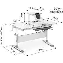 Детский стол Mealux Evo-40 Lite  EVO-40 Lite  PN - столешница белая / ножки белые с розовыми накладками  две коробки