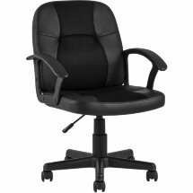 Stool Group TopChairs Comfort офисное черное в обивке из экокожи с механизмом регулировки по высоте