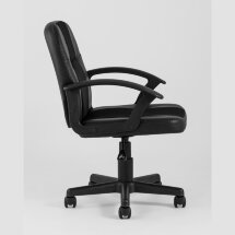 Stool Group TopChairs Comfort офисное черное в обивке из экокожи с механизмом регулировки по высоте