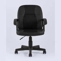 Stool Group TopChairs Comfort офисное черное в обивке из экокожи с механизмом регулировки по высоте