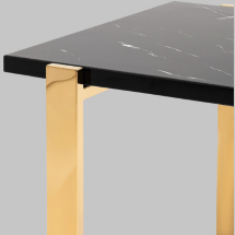 Журнальный столик Stool Group Тоби 61*61 черный мрамор сталь золото