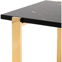 Журнальный столик Stool Group Тоби 61*61 черный мрамор сталь золото
