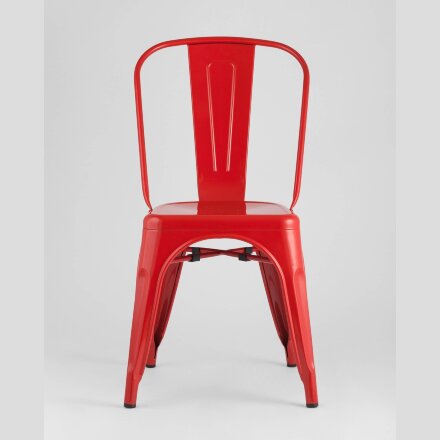 Стул Stool Group Tolix красный глянцевый, экокожа, пластик, металл