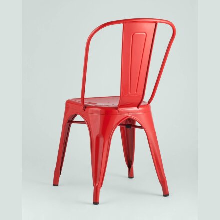 Стул Stool Group Tolix красный глянцевый, экокожа, пластик, металл