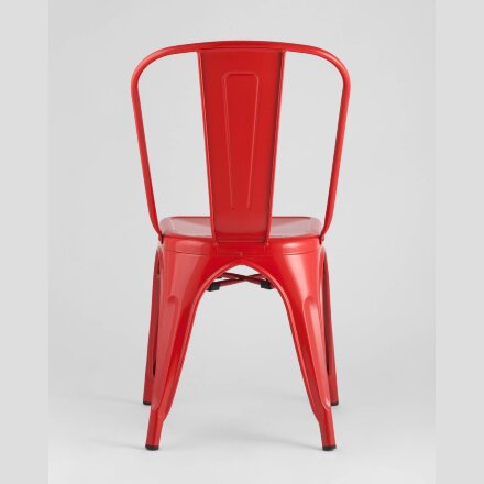 Стул Stool Group Tolix красный глянцевый, экокожа, пластик, металл