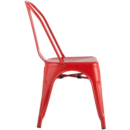 Стул Stool Group Tolix красный глянцевый, экокожа, пластик, металл