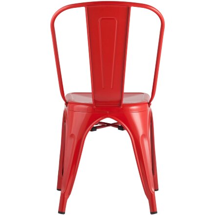 Стул Stool Group Tolix красный глянцевый, экокожа, пластик, металл
