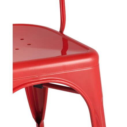 Стул Stool Group Tolix красный глянцевый, экокожа, пластик, металл