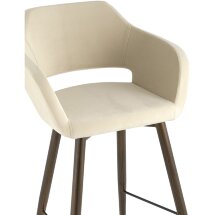 Стул барный Stool Group Саймон велюр бежевый
