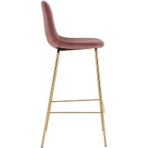 Стул барный Stool Group Валенсия SN велюр пыльно-розовый золотые ножки