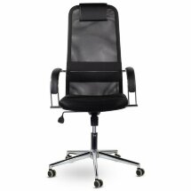 Кресло офисное BRABIX &quot;Pilot EX-610 CH&quot; premium, хром, ткань-сетка, черное, 532417