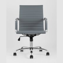 Компьютерное кресло TopChairs TopChairs City S офисное серое, обивка экокожа, механизм качания и регулировки по высоте