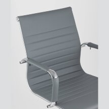 Компьютерное кресло TopChairs TopChairs City S офисное серое, обивка экокожа, механизм качания и регулировки по высоте