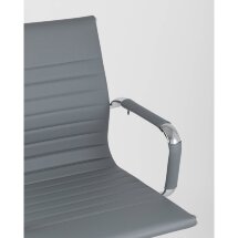 Компьютерное кресло TopChairs TopChairs City S офисное серое, обивка экокожа, механизм качания и регулировки по высоте