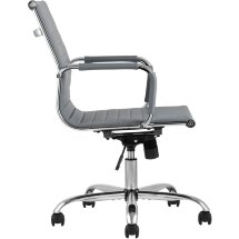 Компьютерное кресло TopChairs TopChairs City S офисное серое, обивка экокожа, механизм качания и регулировки по высоте