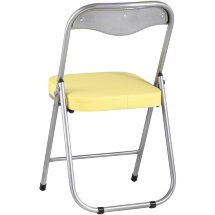 Стул складной Stool Group ДЖОН желтый обивка из экокожи на хромированном каркасе из металла