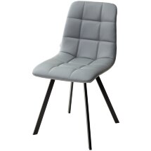 Стул CHILLI SQUARE HK017-12 серый джинсовый, PU/ черный каркас М-City