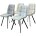 Стул CHILLI SQUARE HK017-12 серый джинсовый, PU/ черный каркас М-City 