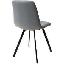 Стул CHILLI SQUARE HK017-12 серый джинсовый, PU/ черный каркас М-City