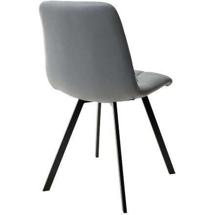 Стул CHILLI SQUARE HK017-12 серый джинсовый, PU/ черный каркас М-City 