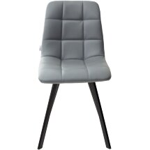 Стул CHILLI SQUARE HK017-12 серый джинсовый, PU/ черный каркас М-City