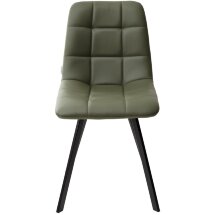 Стул CHILLI SQUARE HK017-22 серо-эвкалиптовый, PU/ черный каркас М-City