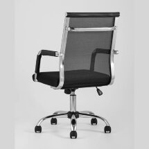 Компьютерное кресло TopChairs TopChairs Clerk офисное черное в обивке из экокожи, механизм качания Top Gun