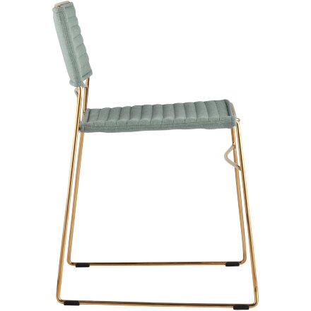 Стул Stool Group Дэйзи мягкий зеленый обивка рогожка 